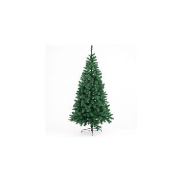 Imagem de Árvore de Natal Verde, 2,10m de Altura, 1100 Galhos, PVC e Ferro, Base 1,1m de Diâmetro, Pinheiro Artificial para Decoração Natalina