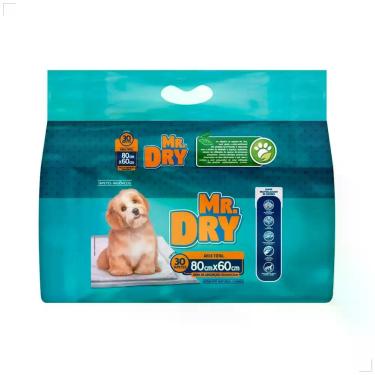 Imagem de Tapete Mr. Dry Higiênico Para Caes 80x60cm com 30 Unidades, 80x60