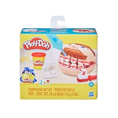 Imagem de Play-Doh, Massinha de Modelar Infantil, Brincando de Dentista - Conjunto de Brinquedo com Acessórios e 2 Potes - A partir de 3 Anos