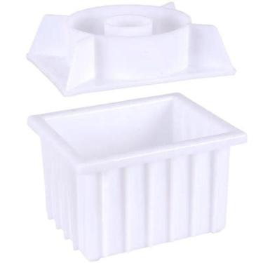 Imagem de Forma Injesul para Queijo com Prensador Resistente Branco 8Kg 
