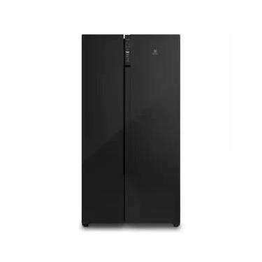 Imagem de Geladeira Electrolux Frost Free Inverter 526L AutoSense Side by Side Vidro Preto ES5GB - Design Elegante em Vidro e Espaço Inteligente - Bivolt