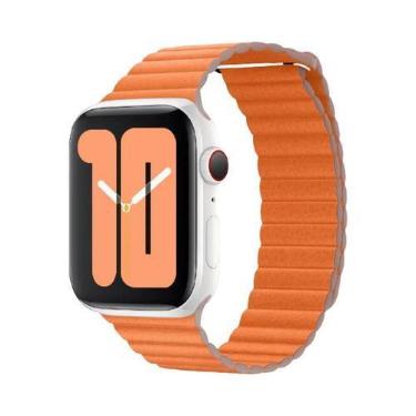Imagem de Pulseira De Couro Para Apple Watch De 45mm 44mm 40mm 41mm 49mm 42mm, B