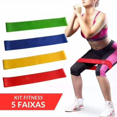 Imagem de Kit 5 Faixa Elástica Super Mini Band Para Treino Exercícios - Monac
