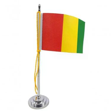 Imagem de Mini Bandeira De Mesa Da Guiné 15 Cm Poliéster
