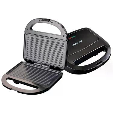 Imagem de Grill e Sanduicheira Elétrica 220 V Preto Essencial- Itatiaia, Preto, 