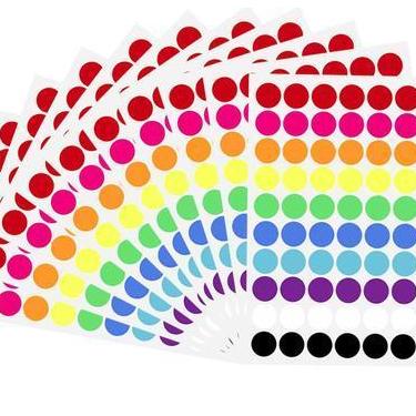 Imagem de Adesivos MTRSOCHO 700 peças, pontos redondos coloridos de 1,9 cm para 