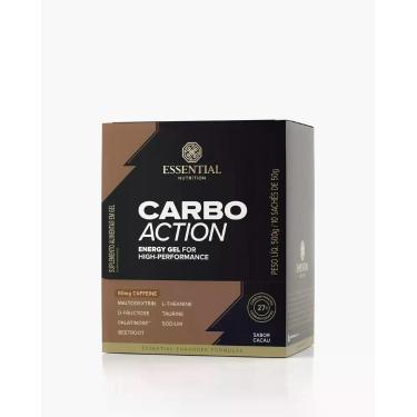 Imagem de Carbo Action Gel com Cafeína Sabor Cacau CX/10 Sachês Essential Nutrit