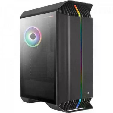 Imagem de Gabinete Gamer Aerocool Gladiator Preto Rgb Lateral Vidro