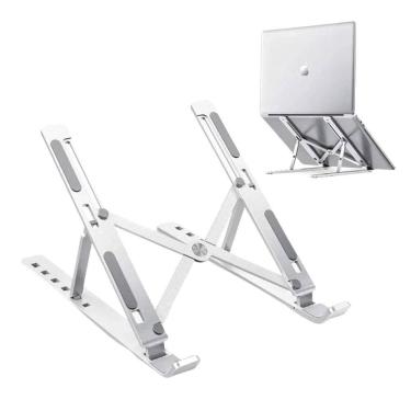 Imagem de Suporte Para Notebook Alumínio Ajustável Dobrável - Conforto - Importa