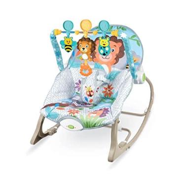 Imagem de Maxibaby Cadeira de Descanso e Balanco Funtime Leão, Cinto 3 Pontos, (Até 18 kgs), Multicolorida