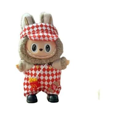 Imagem de Boneco Labubu Com Acessórios De Comida Rápida: Hambúrgueres, Batatas F