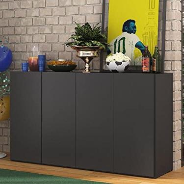 Imagem de Aparador Buffet 4 portas Alemanha Multimóveis Br3555 Preto