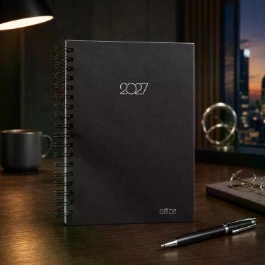 Imagem de Agenda 2027 diária espiral Executiva Office preta 368 folhas Jandaia
