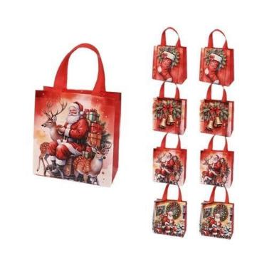 Imagem de Sacolas De Presente De Natal Do Papai Noel Em TNT Para Decoração De Ca