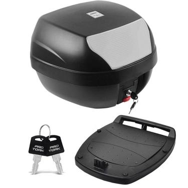 Imagem de Baú Bauleto para Moto 28 Litros SmartBox com Refletor Lente Cristal Pr