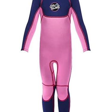 Imagem de Roupa de mergulho infantil de neoprene para meninas, manga comprida 3 mm de espessura, roupa de banho térmica para natação 2-3T