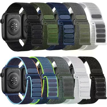 Imagem de Pulseiras Solo Loop Lenrao de Nylon Macio para Apple Watch - Pacote co