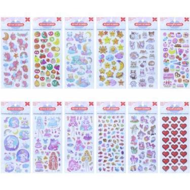Imagem de Adesivos Decorados 10X24CM. GIRLS Cartela Sortida PCT.C/24 - Make+