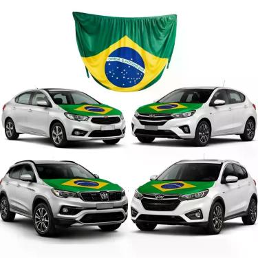 Imagem de Bandeira Brasil Capô Carro Estampa Seleção Entrega Rapida - Rick Impor