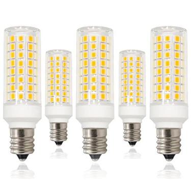 Imagem de SYXKJ Lâmpada Led E12, Equivalente A 75 W, 750 Lúmens, Com Base De Candelabro, Sem Dimerização, 120 V, Branco Quente, 3000 K, Para Lustre, Ventilador Teto (Pacote 5)