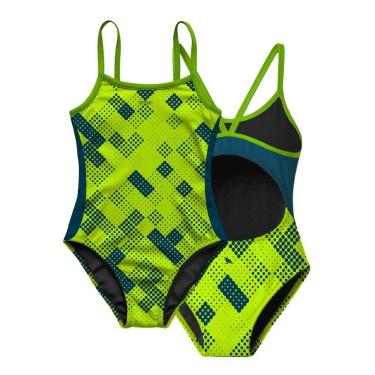 Imagem de Maiô infantil fluor dots proteção uv 50+ kauna, 10
