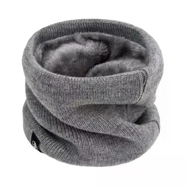 Imagem de Cachecol Feminino De Inverno Em Pelúcia E Lã, Aquecedor De Pescoço, Go
