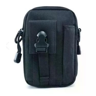 Imagem de Bolsa Militar Pequena Tática Multiuso OEM 9366 para Celular Até 16 cm X 7 cm com Bolso Molle Resistente à Água em Nylon