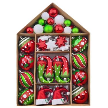 Imagem de Conjunto de enfeites de Natal Valery Madelyn 70 quilates Elf Vermelho 