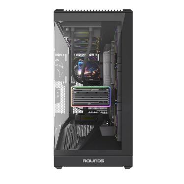 Imagem de Gabinete gamer atx com 4 fans sem fonte round5 icebox black r5-icebox-