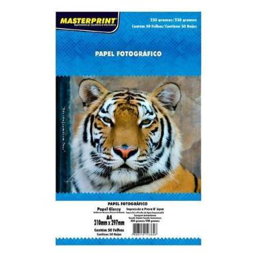 Imagem de Papel A4 Fotográfico 230 G/m² Glossy Pct 50 Folhas - Master - Sem marc