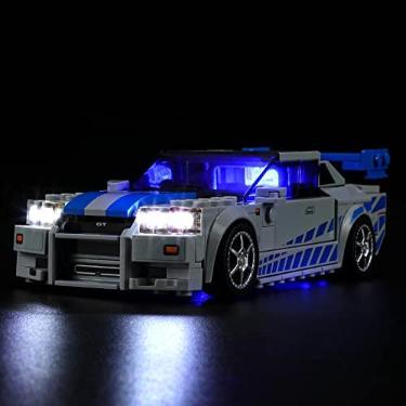 Imagem de GEAMENT LED Light Kit Compatible with Lego 2 Fast 2 Furious Nissan Skyline GT-R (R34) - for Speed Champions 76917 Model Set (Model Set Not Included)