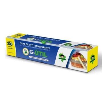 Imagem de Caixa Rolo De Filme Pvc 28cm X 300 Metros C/ Trilho Cortante - Sem mar