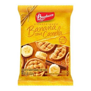 Imagem de Biscoito Amanteigado Banana e Canela Bauducco Sachê - Pacote Com 80 Sachês