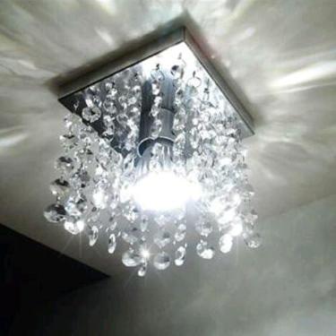 Imagem de Lustre De Cristal Verdadeiro K9 14x14 Cm Sala Quarto ILUSTRE CRISTAIS