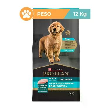 Imagem de Ração Pro Plan Frango Filhotes Raças Médias 12kg - Purina