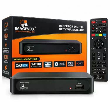 Imagem de Receptor Digital Satélite Imagevox ADV-SAT120NB Full HD DVBS2 USB, Biv