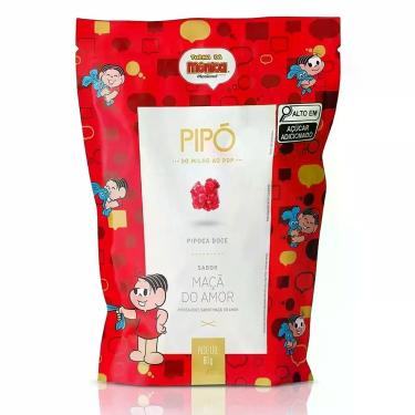 Imagem de Pipoca Doce Turma da Mônica Sabor Maçã do Amor 80g Crocante e Pronta p