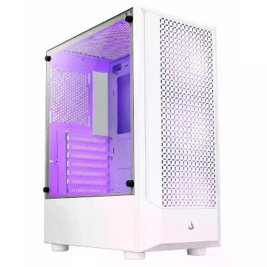 Imagem de Gabinete Gamer Wave White ARGB Mid Tower ATX 3 Fans ARGB Branco Rise Mode RM-WA-BW-ARGB