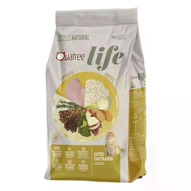 Imagem de Ração Quatree Life Gatos Castrados Frango E Arroz 10,1Kg