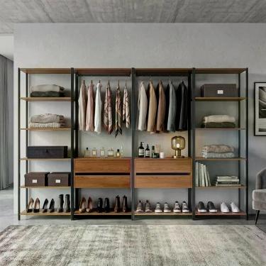 Imagem de Guarda-Roupas Closet Mod Siena 264cm 4 Gavetas 2 Cabideiros e 12 Prate