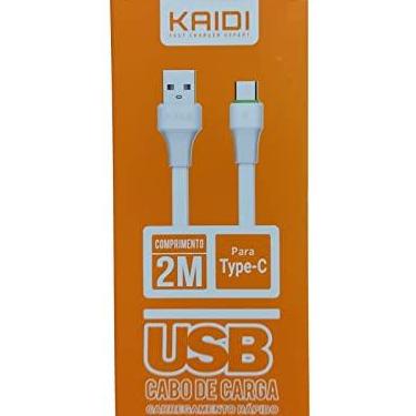 Imagem de Cabo Carregador e Dados Original Kaidi Usbc Tipo c 2 M Para Zen fone 5,S9,S10,A30,A50,A70,Moto g5,g6