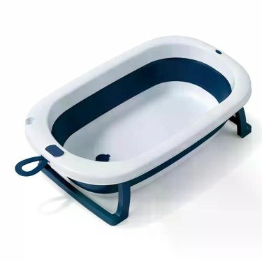 Imagem de Banheira Retrátil Bebê Dobrável Silicone 34 Litros Praticidade, Confor