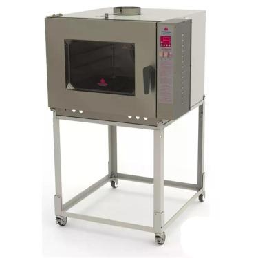 Imagem de Forno Turbo Elétrico Progás Elétrica PRP-5000 NE Aço Carbono 5 Esteiras com Ventilador Inox 220V