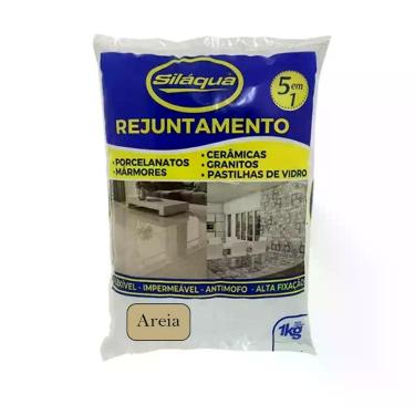 Imagem de Rejunte 1kg 5x1 Porcelanatos Cerâmica Piscina - Areia - SILAQUA