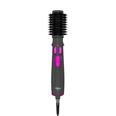 Imagem de Escova Secadora Rotativa 2 em 1 Philco PER02 1300W, Cinza, Bivolt