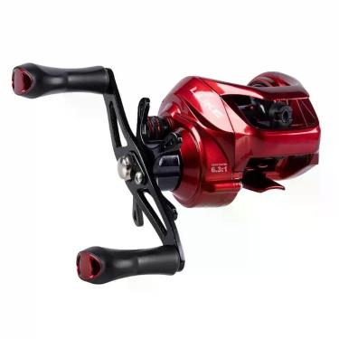 Imagem de Carretilha para Pesca Luke Red 5r 5 Rolamentos Drag 6KG Freio Magnético Externo Vermelho Maruri Fishing