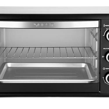 Imagem de BEST Forno Elétrico 50L, Preto/Branco, 1800W, 127V, Timer 60min, Temperatura 100-250°C, Interior em Aço Zincado