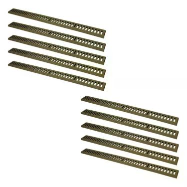 Imagem de Kit Ralo Grelha Linear 3304X10GDA Captação Águas Pluviais Carga 500KG Caixilho Alumínio Fendi GDA Industria