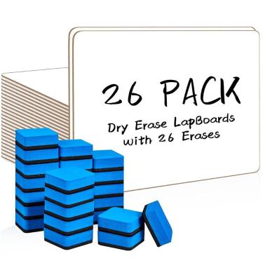 Imagem de Conjunto de 26 Mini Quadros Brancos para Apagar a Seco PANDRI 32 x 23 