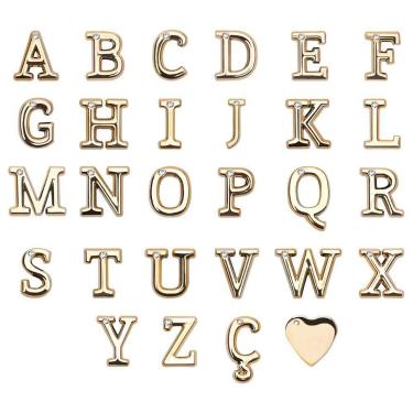 Imagem de Letras Douradas em ABS para Personalização de Calcinha e Acessórios - 